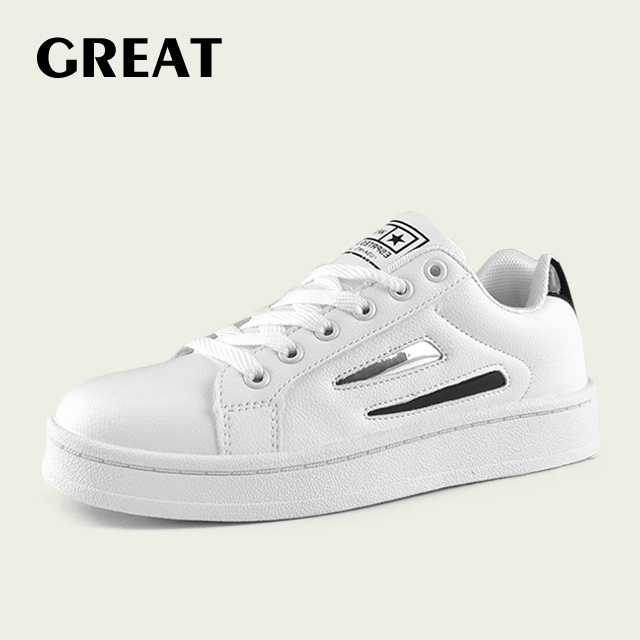 Greatshoe New Arrival Comfort Women Sneaker White Shoes Lady White Skate Sneaker Shoes