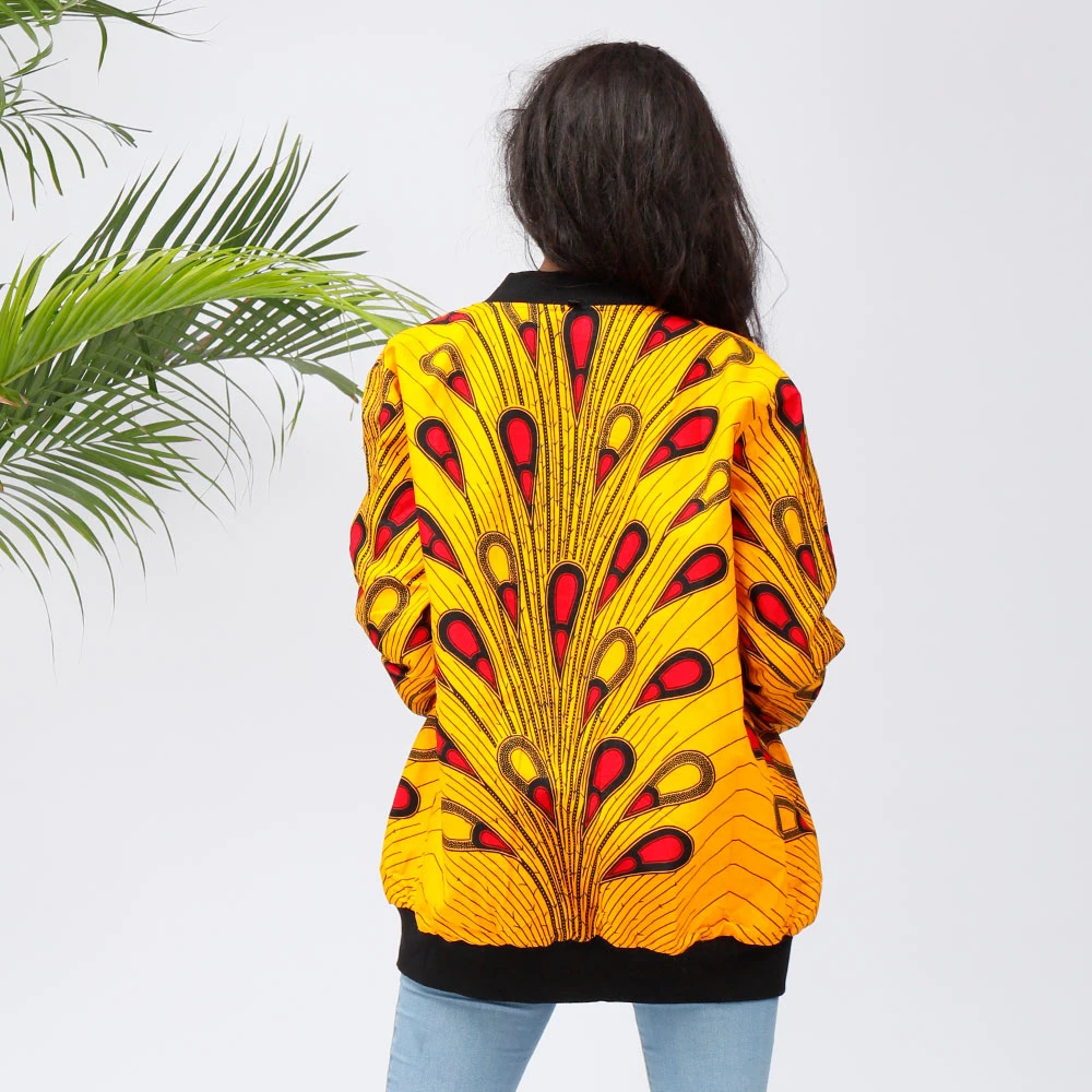 African Print Jacket for Woman Baseball Jacket Print Jacket Woman