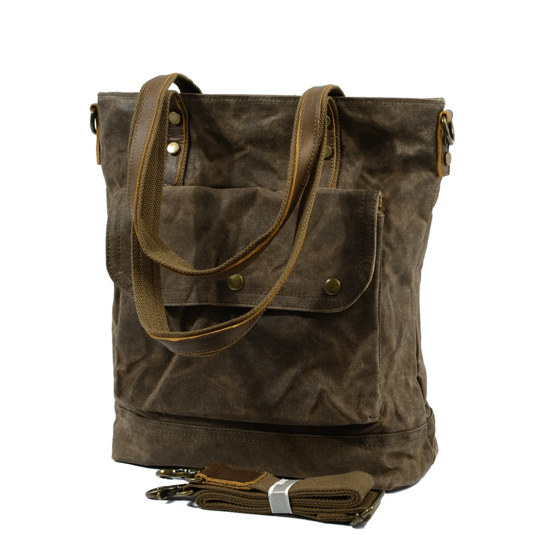 Waterproof Canvas Women's Handbag Bee Waxed Canvas Shoulder Bag (RS-88815K)