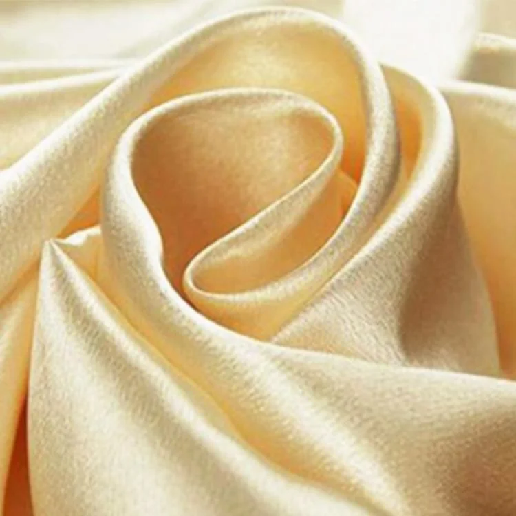 Fashion Glossy Pink Satin Polyester Fabric Customized 100% Polyester Shiny Satin Fabric