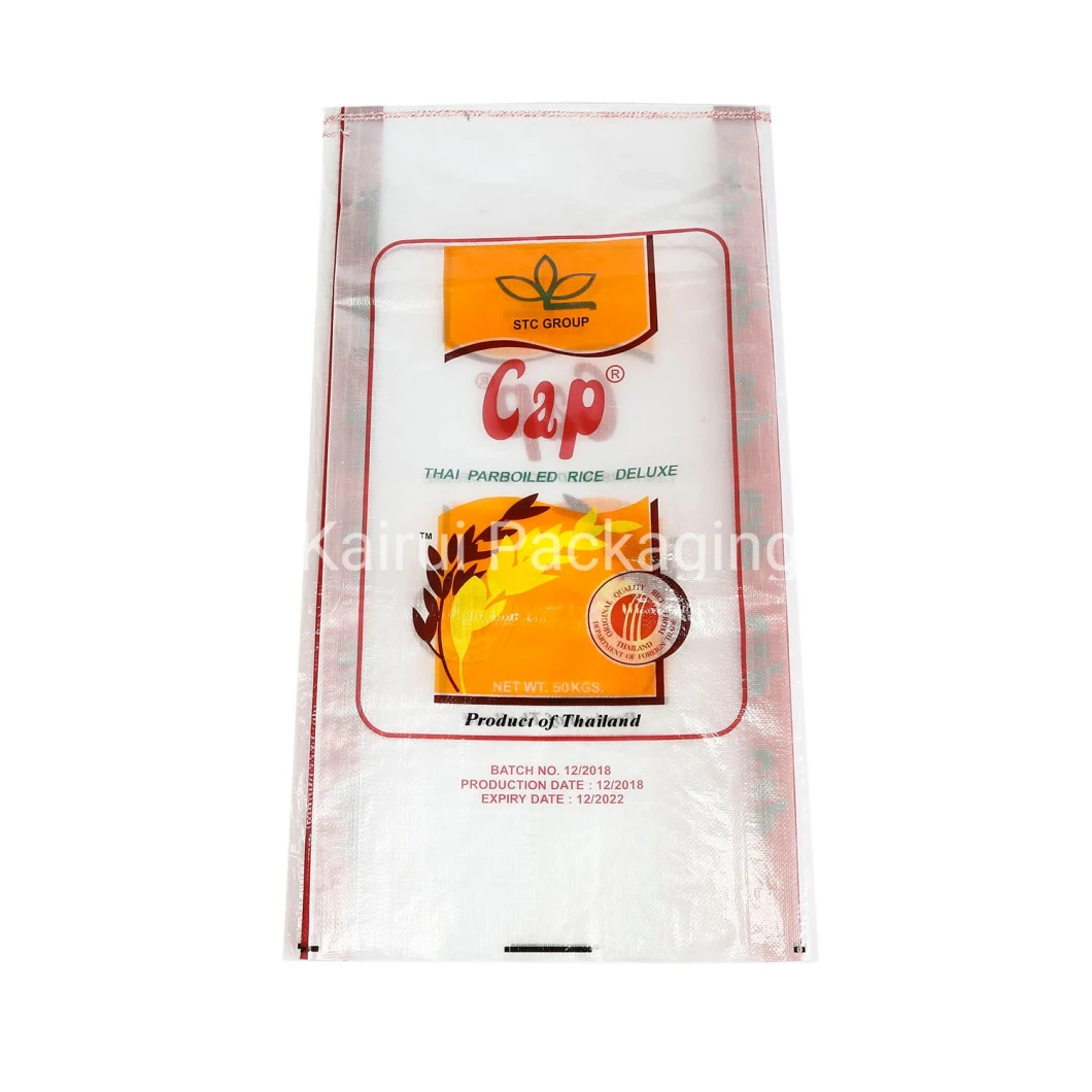Factory Supply PP Woven Rice Bag with OPP Printing Lamination
