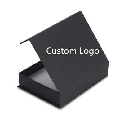 Factory Custom Made Logo Printed Matte Lamination Magnetic Black Box for Gifts Packaging