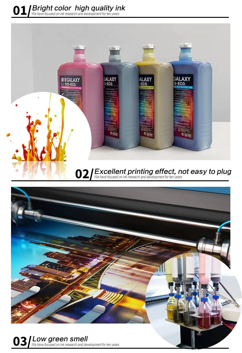 Eco Solvent Ink for Dx5 Head Galaxy Eco Solvent Printer