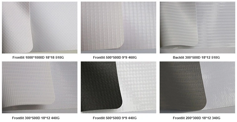 440GSM White/Grey/Black Back Glossy Frontlit PVC Flex Banner