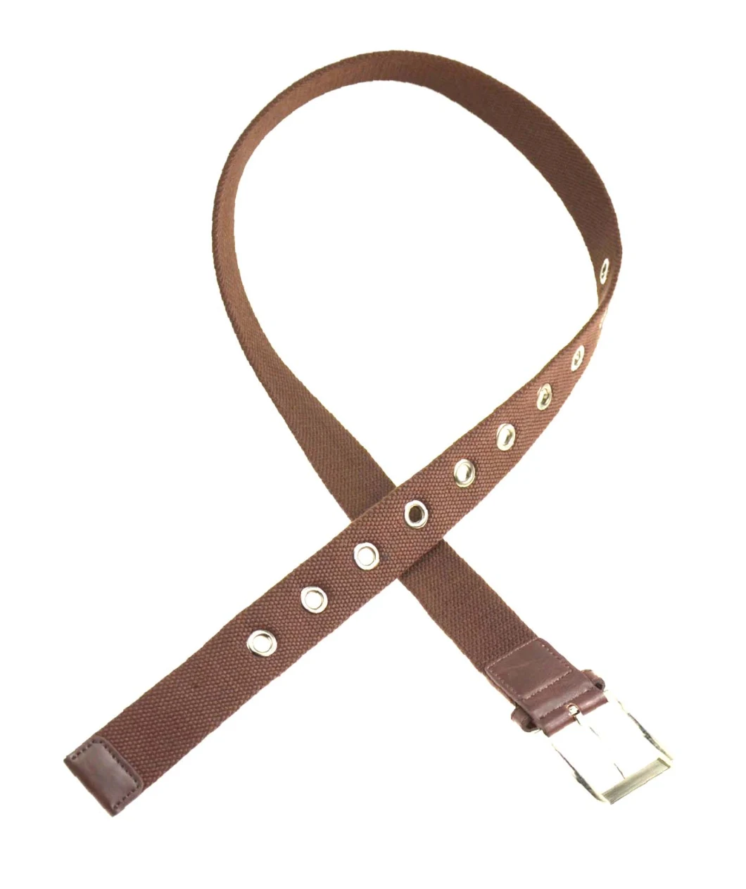 Fashion High Quality Polyester Canvas Weaving Belt with Eyelet Adjustment Accessories