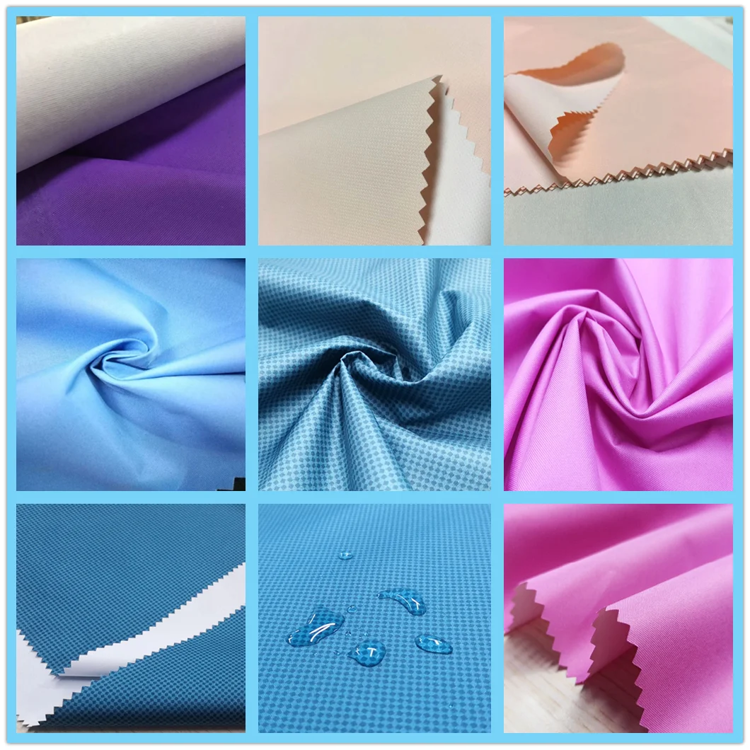 Poly Taslan Fabric PU Milky Coated Breathable Fabric Waterproof Fabric