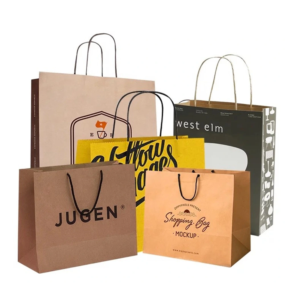 Luxury Brand Matt Lamination Color Clothing Tote Paper Shopping Bags