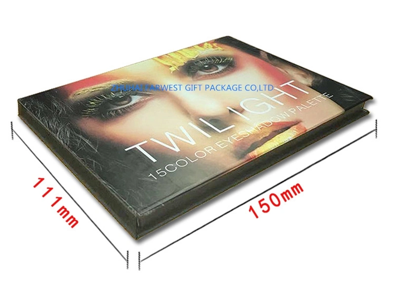 Cardboard Eyeshadow Box with 4c Printing Matt Lamination 15 Color Rectangle Holes Good Quality