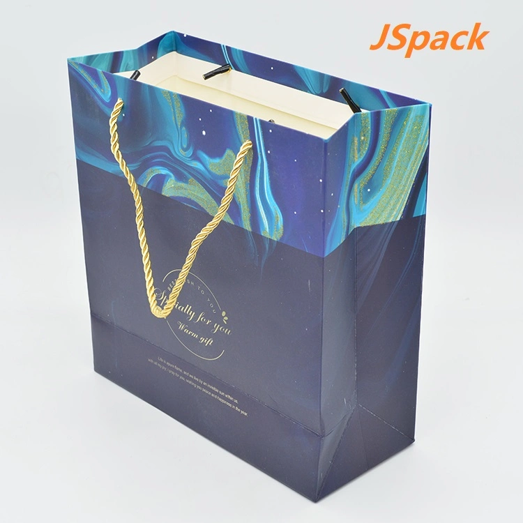 Fashion Customised Art Paper Gift Bag with Logo Print Matt Lamination Shopping Bag for Clothes