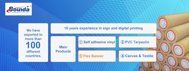 Super Smooth Frontlit PVC Flex Banner for Digital Printing Solvent and Eco-Solvent Ink