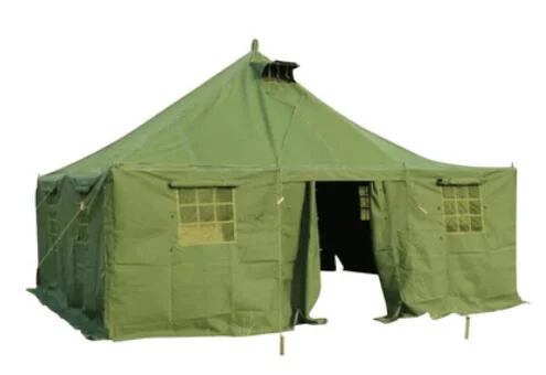 Waterproof Polyester Canvas Steel Ridged Frame Combat Field Vehicle Repair Military Camouflage Tent