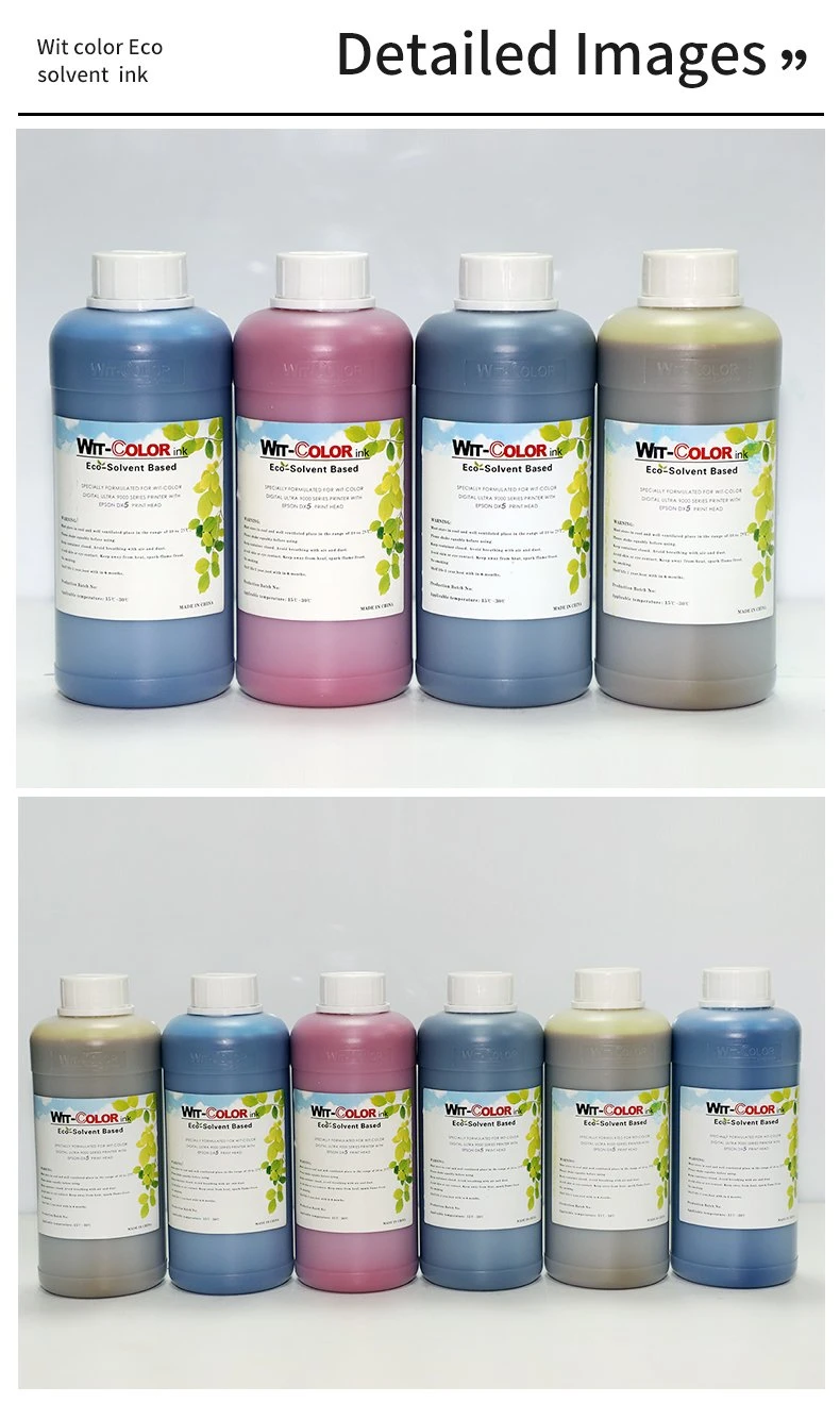 Eco Solvent Ink Wit-Color Eco Solvent Printer Ink for Epson Dx5 Dx7 Printhead