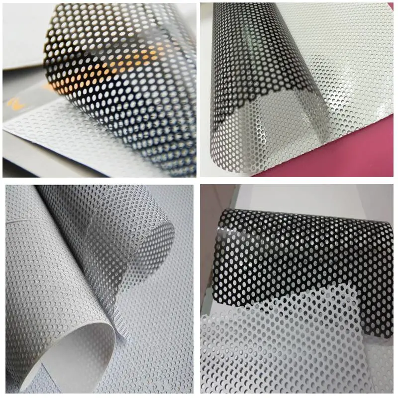 Outdoor Printable Perforated Vinyl One Way Vision Sticker 140mic