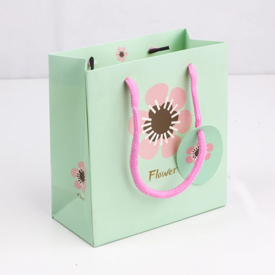 Custom Logo Glossy Lamination Paper Gift Bag
