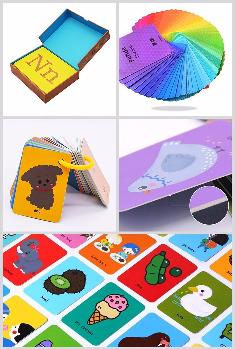 Kp Wholesale Costom Printable Color Flashcards for Toddlers Zoo Animals Phonics Flash Cards Printable