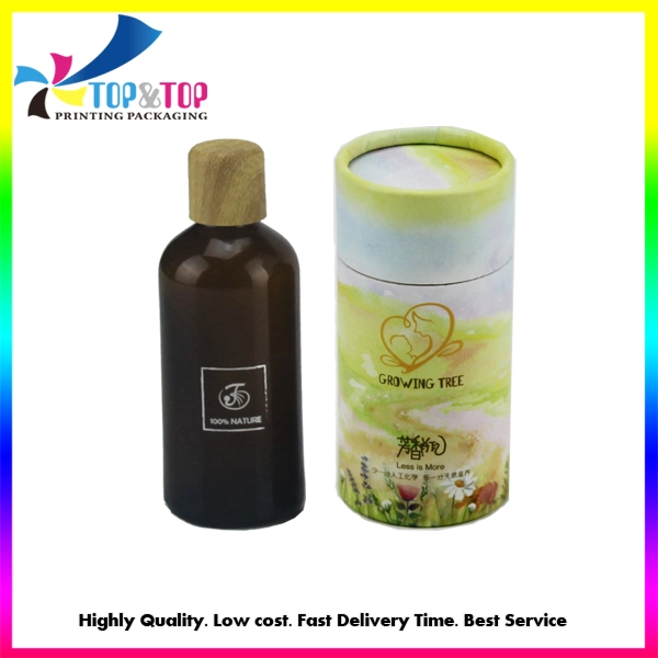Glossy Lamination Art Paper Cylinder Custom Logo Packaging Boxes