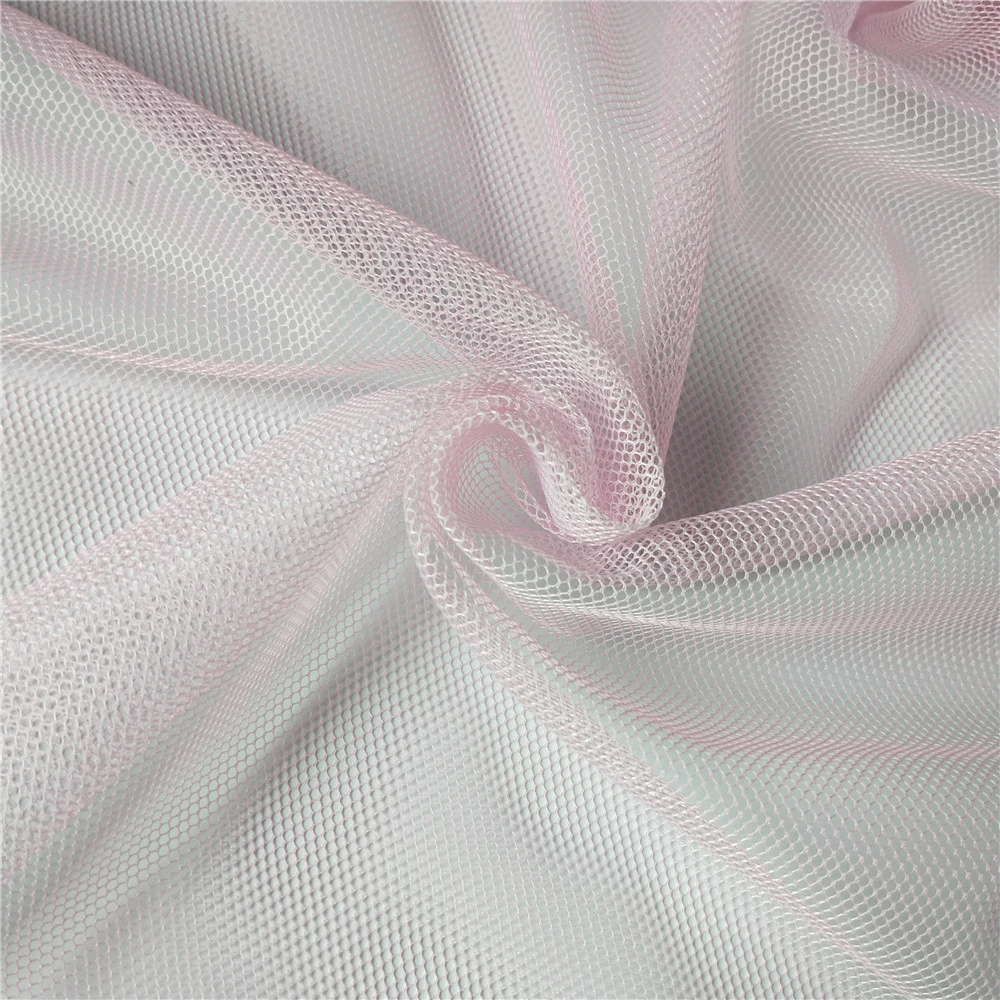 Wholesale Polyester Matte Plain Warp Knit Soft Tulle Net Mesh Fabric for Home Textile