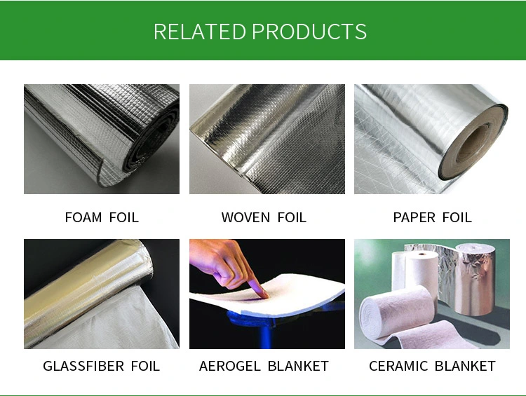 Aluminum Fabric Aluminium Foil Woven PE Backed Materials Single Side with Silver Foil
