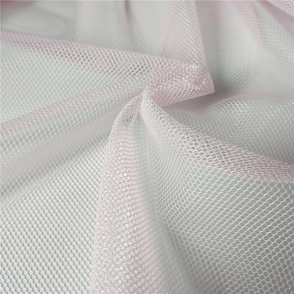 Wholesale Polyester Matte Plain Warp Knit Soft Tulle Net Mesh Fabric for Home Textile