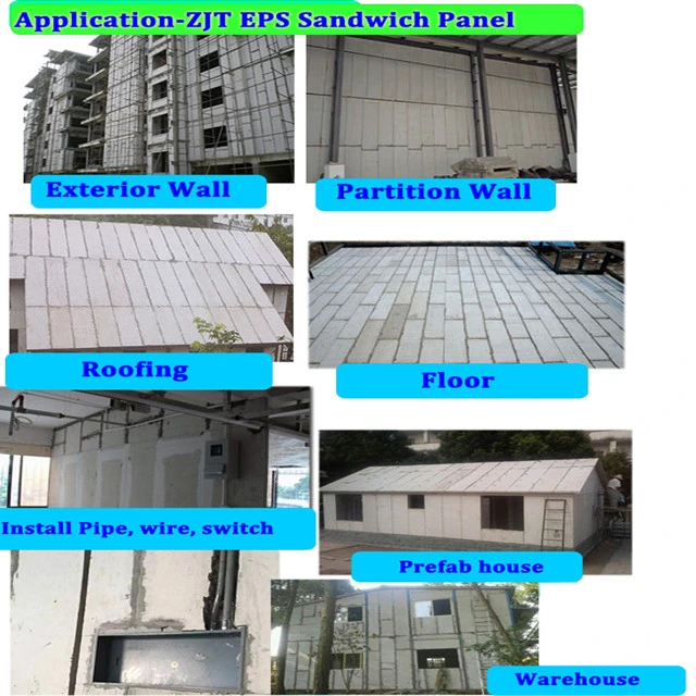 Lightweight Heat Insulated EPS Fiber Cement Wall Panel for Partition
