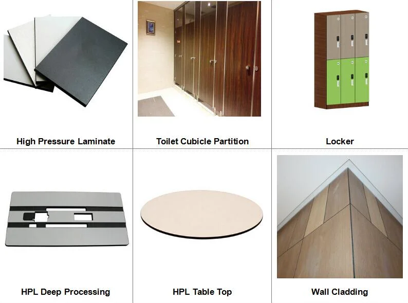 1220*2440 mm Compact Density Laminate Panel Fiberboard Panel