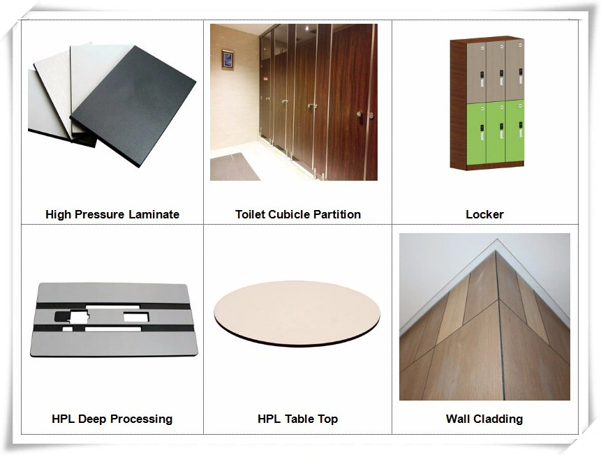 Fireproof Compact Density Fiberboard for Toilet Cubicle