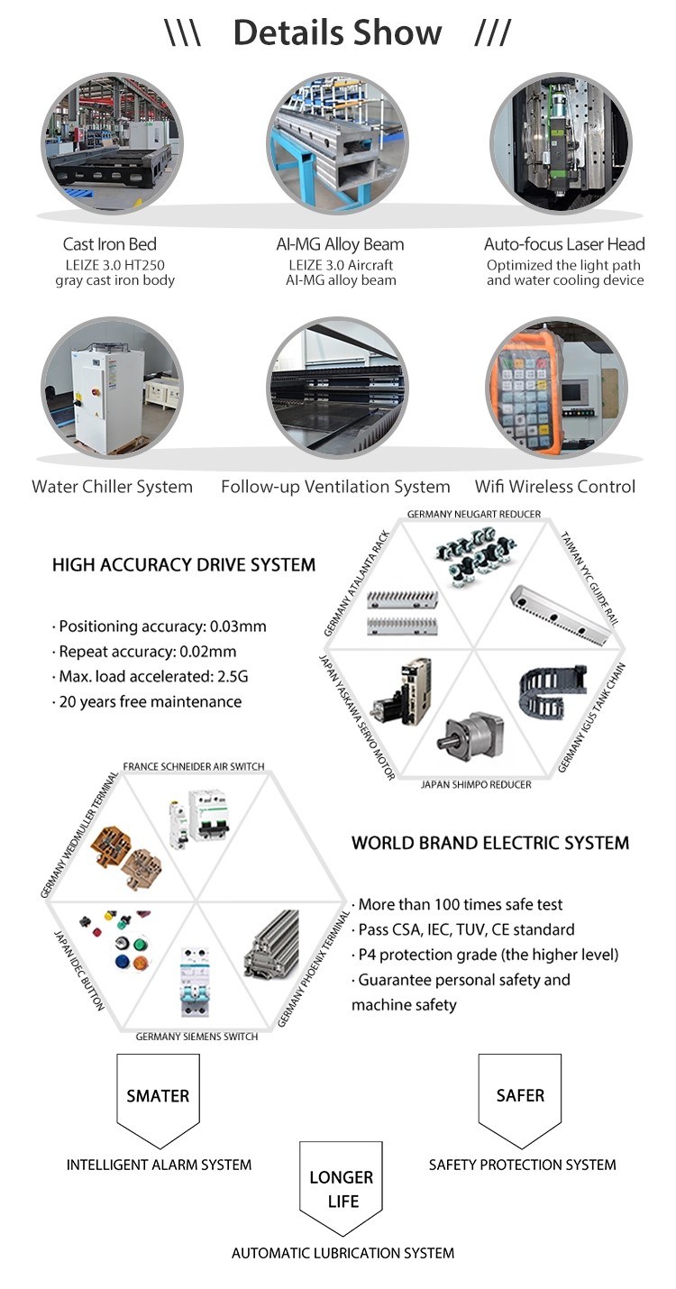 Fiber Laser Cutting Machine for Sheet Metal 1500*3000 Fiber Laser Cutter Price 3015