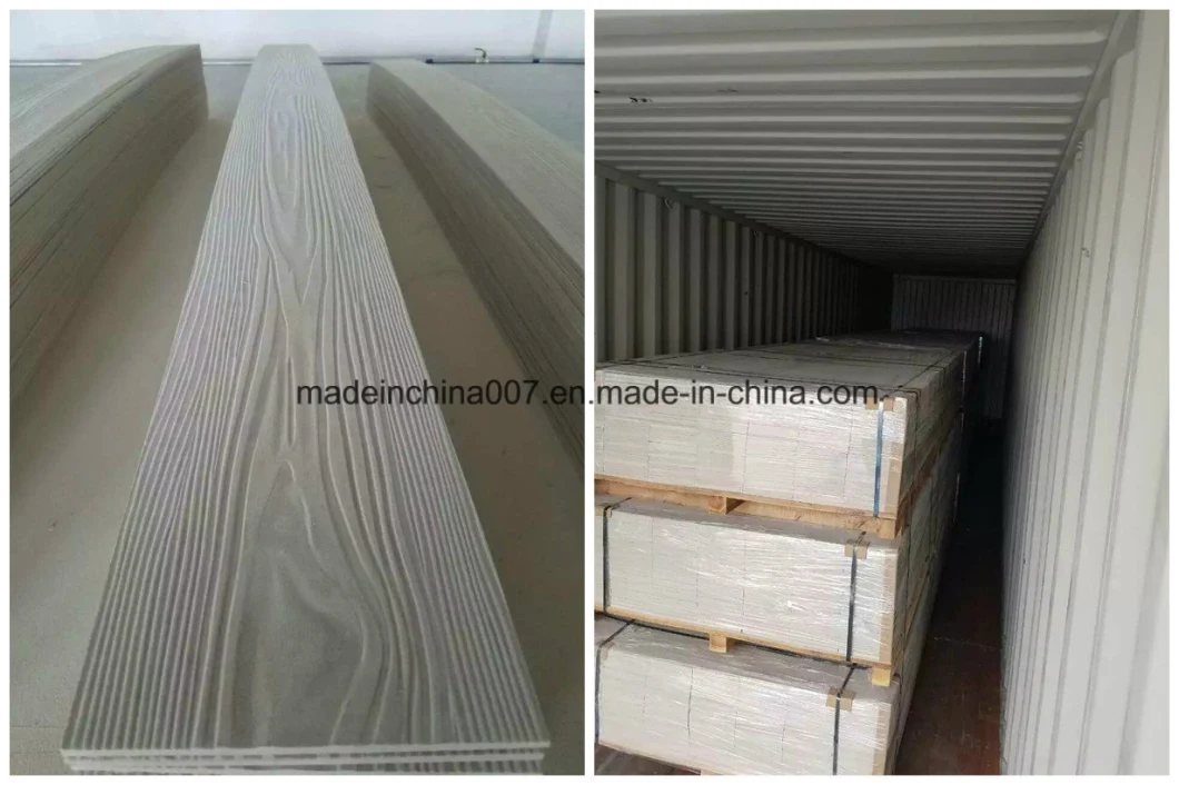 1220*2440*8mm Full Size Fiber Cement Weather Cladding Wooden Texture Board Siding Panel