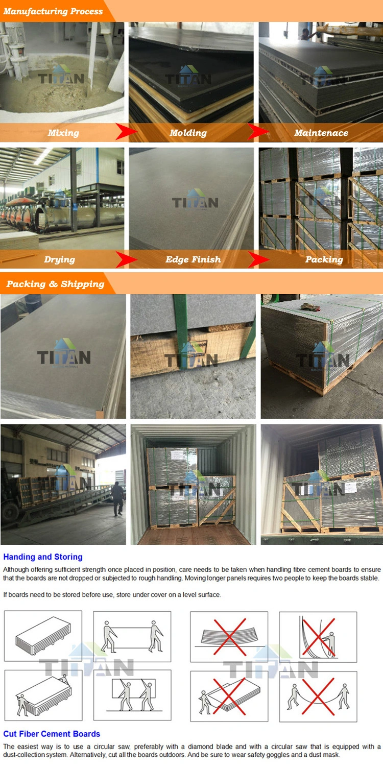 8mm Reinforced Wallboard Fiber Cement Board for Interior Cladding