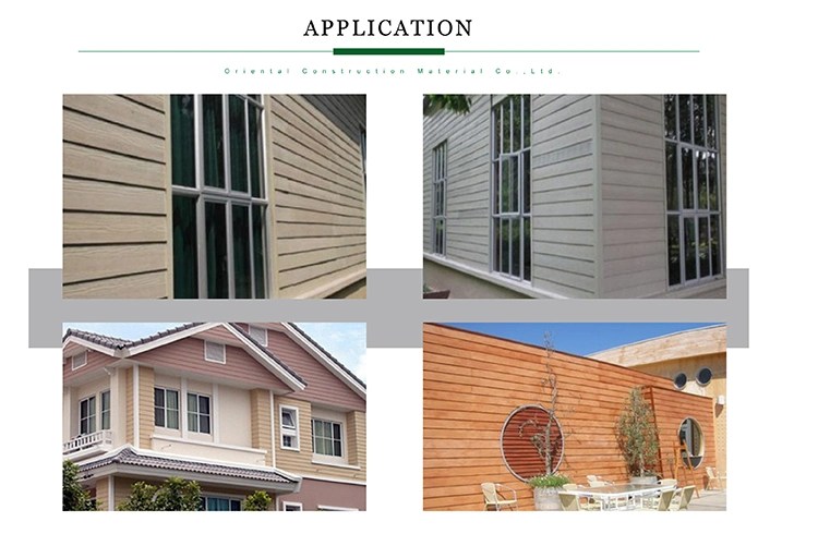 Decoration Material Wall Panel Wood Grain Exterior/Externerl/Outdoor Siding Board Fibre Cement Cladding