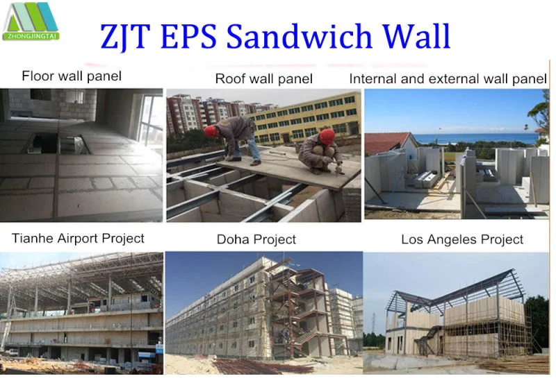 Sound Insulation EPS Cement Sandwich Panels for Low-Cost Residential House