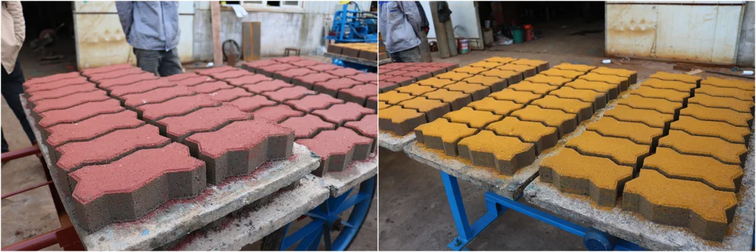 Qt4-30 Manual Colorful Concrete Cement Paving Block Cement Hollow Brick Making Machine for Sale
