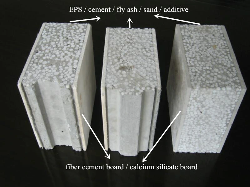 EPS Cement Sandwich Insulated Interior Wall Panels Fiber Cement Board