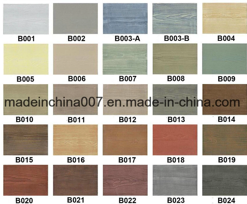1220*2440*8mm Full Size Fiber Cement Weather Cladding Wooden Texture Board Siding Panel