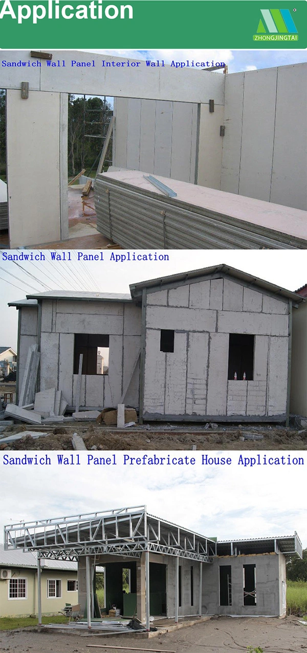 Zjt EPS Cement Sandwich Panels/Insulation Panel/Fiber Cement Board