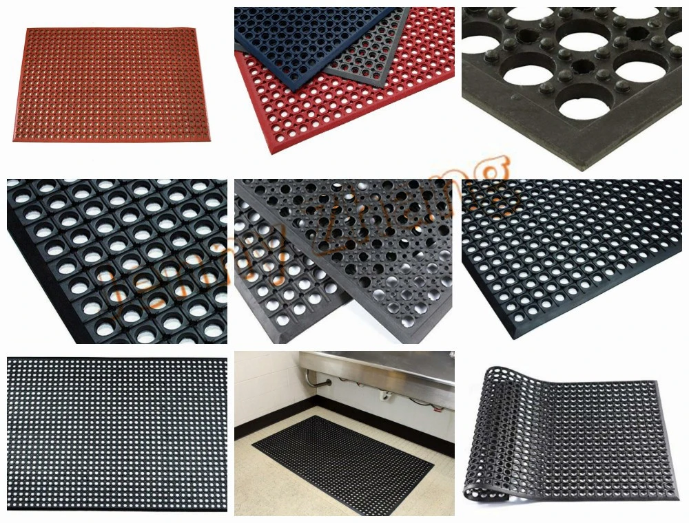 Workshop Newest Acid Resistant Rubber Bath Mat Holes Rubber Mat