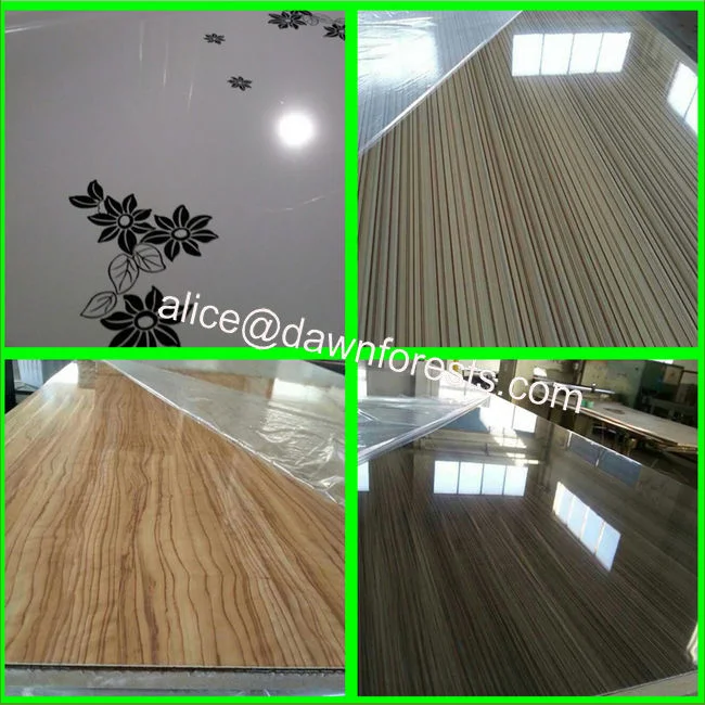 High Density Fiberboard 16mm White Color UV Plywood & HDF HPL Plywood for Furniture Using