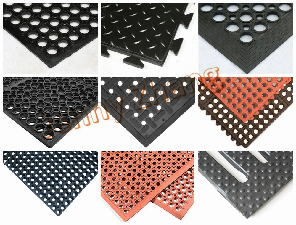 Workshop Newest Acid Resistant Rubber Bath Mat Holes Rubber Mat