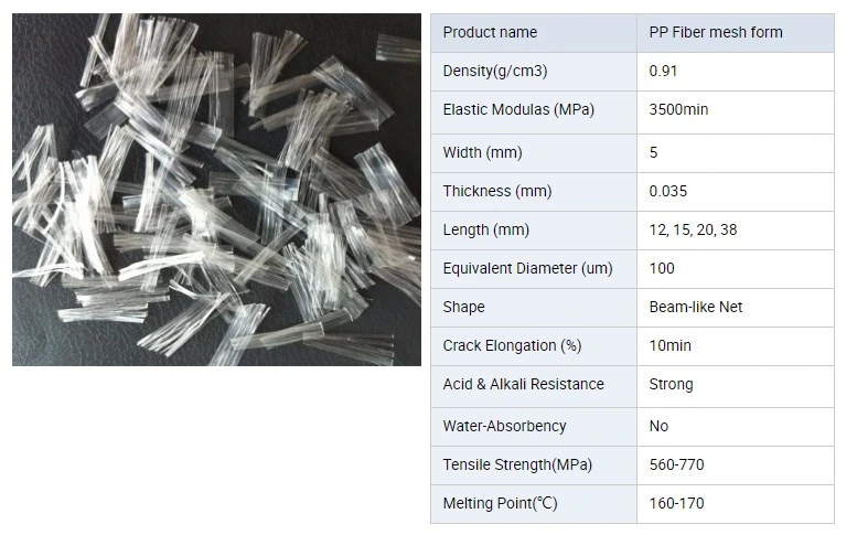 PP Fibre Mesh Form for Cement Works