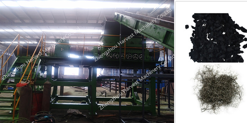 Rubber Wire Separate Machine Tire Shredders Tyre Recycling Equipment