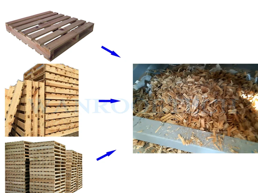 Pnss Series Waste Industrial Plywood Wood Pallet Shredder Machine