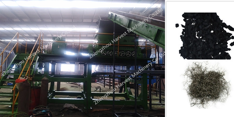 Waste Tire Granules Machine Tyre Rubber Granules Price Double Shaft Tire Shredder Rubber Shredder