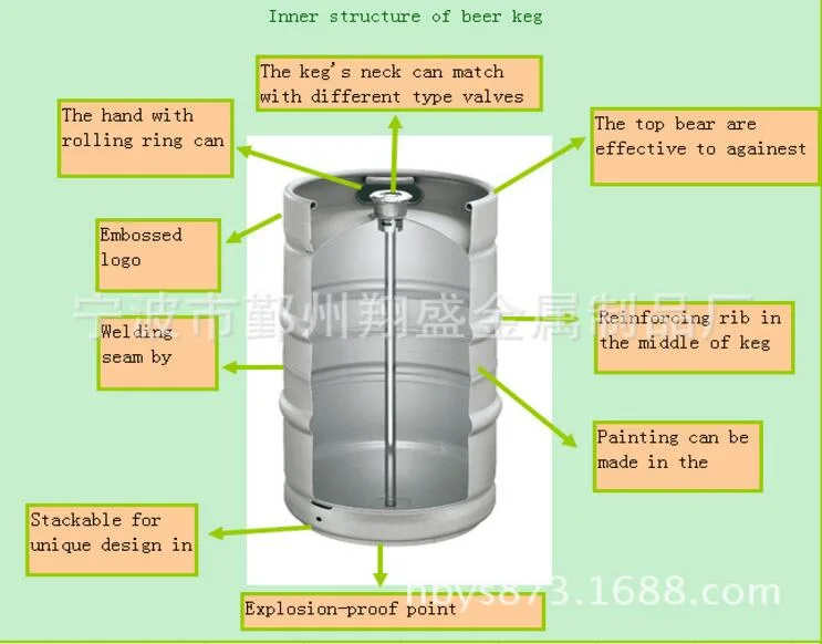 Beer Barrel 30L Customized Open 200 Liter Stainless Steel Metal Beer Barrel Drum with Lock Collar