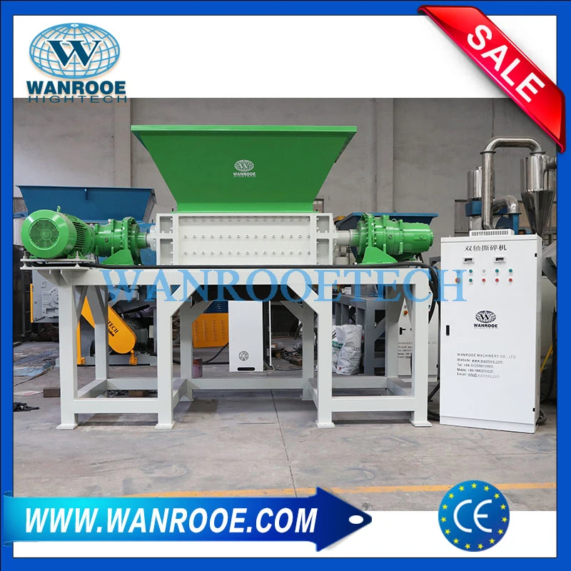 100-3000kg/H Waste Plastic Barrel Bucket Tube Shredder Recycling Machine