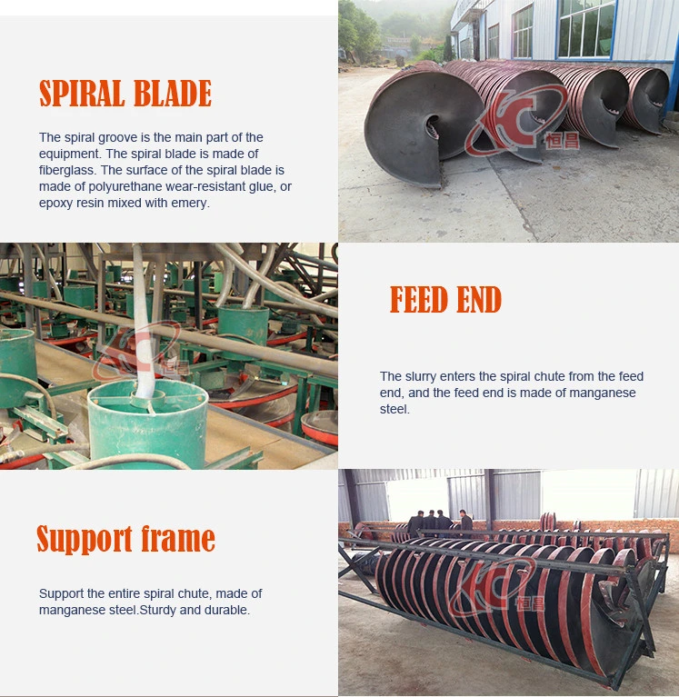 Mineral Processing Equipment Gold Copper Concentrate Spiral Separator