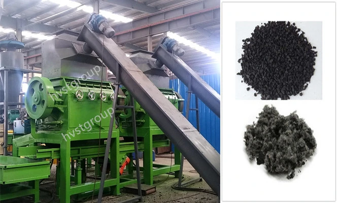 Tyre Shredder Plant Waste Tire Recycling Asphalt Shredder Tire Recycling Machine to Separate Nylon Fiber
