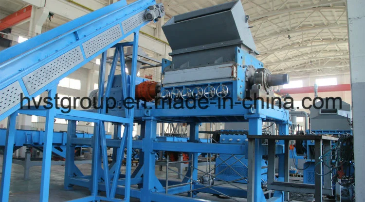 Waste Rubber Tyre Recycle Machine Two Shaft Tire Shredder for Sale