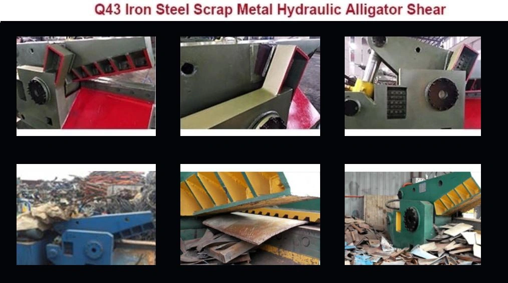 Q43 Cutting Force Hydraulic Alligator Metal Scraps Steel Cutting Machine