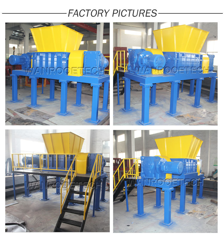 Industrial Wasted Aluminum Cans and Profile Double Shaft Shredder Machine