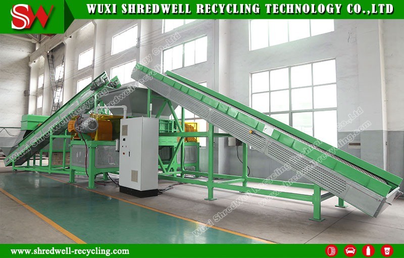 Double Shaft Scrap/Used/Waste Tire Cutting Equipment for Tyre Shredding